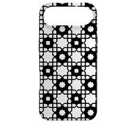Custodia per iPhone Air White Black Square Star Cross Ethnic Rustic Folk Pattern