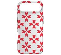 Custodia per iPhone Air White Red Floral Leaf-like Batik Folk Geometry Pattern