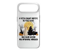 Custodia per iPhone Air Witch Wine And Afghan Hound Dog Mom Funny Halloween Costume