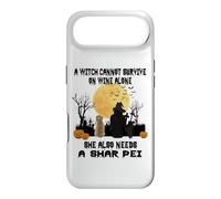 Custodia per iPhone Air Witch Wine And Shar Pei Dog Mom Funny Halloween Costume