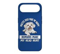 Custodia per iPhone Air Womens Girls Humans Make My Head Hurt Happy Maltese Lover