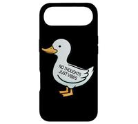 Custodia per iPhone Air Womens Kids Funny No Thoughts Just Vibes Duck Lover