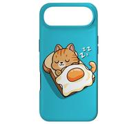 Custodia per iPhone Air Womens Kids Kawaii Egg Toast Napping Orange Tabby Cat Lover
