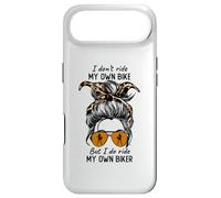 Custodia per iPhone Air Womens Messy Bun I Dont Ride My Own Bike I Do Ride Own Biker