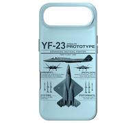 Custodia per iPhone Air YF-23 Stealth Fighter Military Jet Spec Infografica Blu