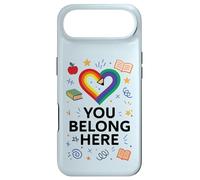 Custodia per iPhone Air You Belong Here Rainbow Pencil Heart Pride Teacher LGBTQ+