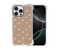 Custodia per iPhone collezione Boho (cuori in polvere, iPhone 16 Pro)