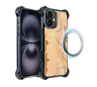 Custodia per iPhone collezione mappa del mondo (Roma, iPhone 16 Plus)