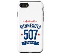 Custodia per iPhone SE (2020) / 7/8 507 Minnesota Codice Area Distressed Autentico Blu Testo