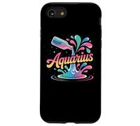 Custodia per iPhone SE (2020) / 7/8 Acquario Zodiaco Portatore Acqua Colore Splash Oroscopo
