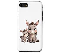 Custodia per iPhone SE (2020) / 7/8 Adorabile asino mamma e bambino carino equino arte