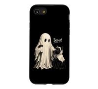 Custodia per iPhone SE (2020) / 7/8 Adorabile Vintage Ghost Boo-p! per un gatto nero Halloween Ragazze