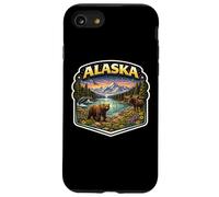Custodia per iPhone SE (2020) / 7/8 Alaska Souvenir Vacanza Memorabilia Badge Visitatore di Stato