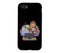 Custodia per iPhone SE (2020) / 7/8 Alien Bigfoot Movie Night Divertente Amici Cryptid