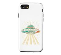 Custodia per iPhone SE (2020) / 7/8 Alien Universo UFO Rapimento Spazio Fascio Extraterrestre