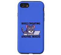 Custodia per iPhone SE (2020) / 7/8 Amante dei gatti impegnato a creare programmi di magia