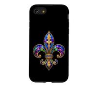 Custodia per iPhone SE (2020) / 7/8 Arte araldica medievale decorata con giglio gotico colorato