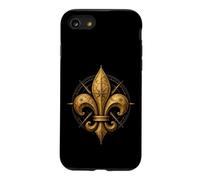 Custodia per iPhone SE (2020) / 7/8 Arte dell'emblema araldico medievale antico di Fleur-De-Lis
