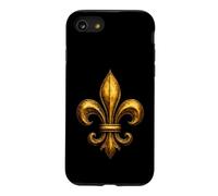 Custodia per iPhone SE (2020) / 7/8 Arte di design dell'emblema araldico medievale di Fleur-De-Lis invecchiato