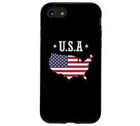 Custodia per iPhone SE (2020) / 7/8 Bandiera USA con bordo paese