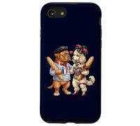 Custodia per iPhone SE (2020) / 7/8 Barboncino + cane bordeaux coppia innamorata bandiera Francia