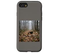 Custodia per iPhone SE (2020) / 7/8 Beagle Tracking Forest Trail Nebbia Scena del bosco
