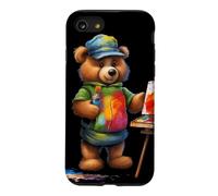 Custodia per iPhone SE (2020) / 7/8 Bear Artist - Tavolozza di pennelli per pittura