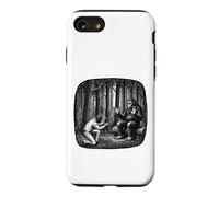 Custodia per iPhone SE (2020) / 7/8 Bigfoot Comunicare con l'uomo Natura Vintage Art