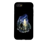 Custodia per iPhone SE (2020) / 7/8 Bigfoot Sasquatch Alien UFO Rapimento Montagna Foresta Notte
