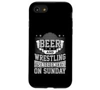 Custodia per iPhone SE (2020) / 7/8 Birra e Wrestling tutto ciò di cui ho bisogno su Domenica Wrestling Fan
