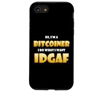 Custodia per iPhone SE (2020) / 7/8 Bitcoin IDGAF Meme Cute Blockchain Costume BTC Bitcoiner