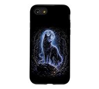 Custodia per iPhone SE (2020) / 7/8 Blue Moon Wolf Mistico Foresta Fantasia Gotica Grafica