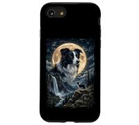 Custodia per iPhone SE (2020) / 7/8 Border Collie con Luna - cani