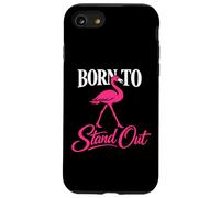 Custodia per iPhone SE (2020) / 7/8 Born To Stand Out fenicottero rosa frase grafica
