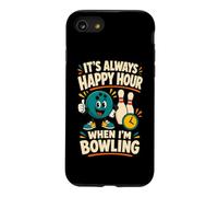 Custodia per iPhone SE (2020) / 7/8 Bowling Happy Hour - Orologio divertente con perni a sfera