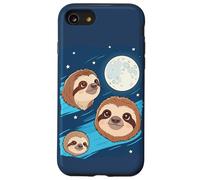 Custodia per iPhone SE (2020) / 7/8 Bradipo 3 Bradipi Ululando alla Luna Divertente Strano Maledetto