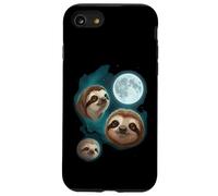 Custodia per iPhone SE (2020) / 7/8 Bradipo 3 Bradipi Ululando alla Luna Divertente Strano Maledetto