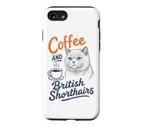 Custodia per iPhone SE (2020) / 7/8 Caffè e British Shorthair - Regalo per proprietari di gatti