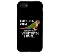 Custodia per iPhone SE (2020) / 7/8 Camicia verde Cheek Conure I May Look Calm Conure