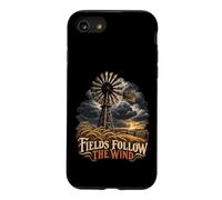 Custodia per iPhone SE (2020) / 7/8 Campi Seguono Il Vento Tempesta Mulino Paesaggio