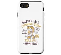 Custodia per iPhone SE (2020) / 7/8 Campioni del college del campo di addestramento di pallacanestro vintage 1986