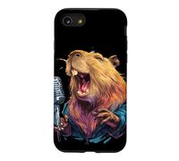 Custodia per iPhone SE (2020) / 7/8 Capibara con microfono per gli amanti del karaoke