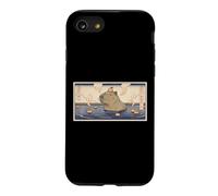Custodia per iPhone SE (2020) / 7/8 Capybara Onsen Hot Spring Woodblock Art Social Pun