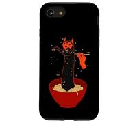 Custodia per iPhone SE (2020) / 7/8 Carino gatto nero Ramen Noodle Anime Style Artwork