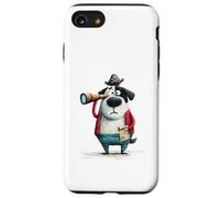 Custodia per iPhone SE (2020) / 7/8 Carino Pirata Cane Spyglass Treasure Map Avventura