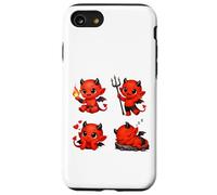 Custodia per iPhone SE (2020) / 7/8 Carino Rosso Baby Devil Character Set Forme Mania