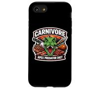 Custodia per iPhone SE (2020) / 7/8 Carnivore Apex Predator Diet Meat Eater T-rex Dino Keto Joke