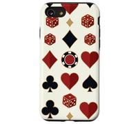 Custodia per iPhone SE (2020) / 7/8 Casino Notte Simboli Dadi Chip E Carta Suit Design