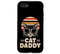 Custodia per iPhone SE (2020) / 7/8 Cat Daddy - Occhiali da sole vintage anni '80 a forma di gatto, effetto invecchiato