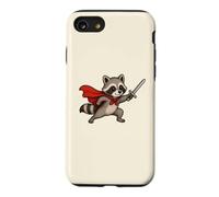 Custodia per iPhone SE (2020) / 7/8 Cavaliere procione carino con spada e mantello Fantasy Adventure